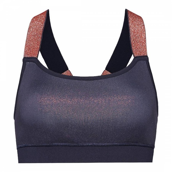 TED BAKER Navy Jaklun Mesh Panel Sports Bra - Picture 2 of 8
